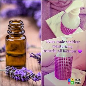Homemade hand sanitizer aloe Vera and lavender